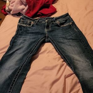 Miss me mid rise cuffed capri jeans super cute size 27